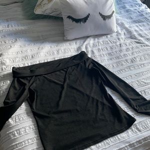 Black Off the Shoulder Long Sleeve